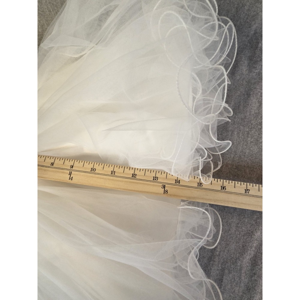 Girls Christening Baptism Wedding Dress Infant 6 Months Tulle Princess Bow White - Picture 9 of 9